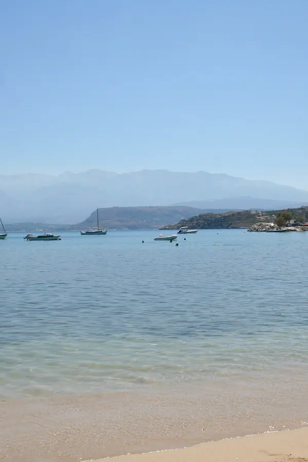 Coastal views and clear blue waters near the picturesque village of Marathi on the southern coast of Crete.