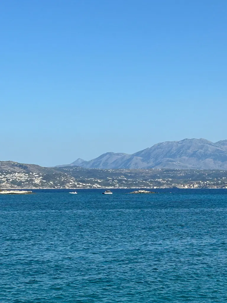 Coastal view of Marathi, featuring picturesque bay and clear turquoise waters in southern Crete