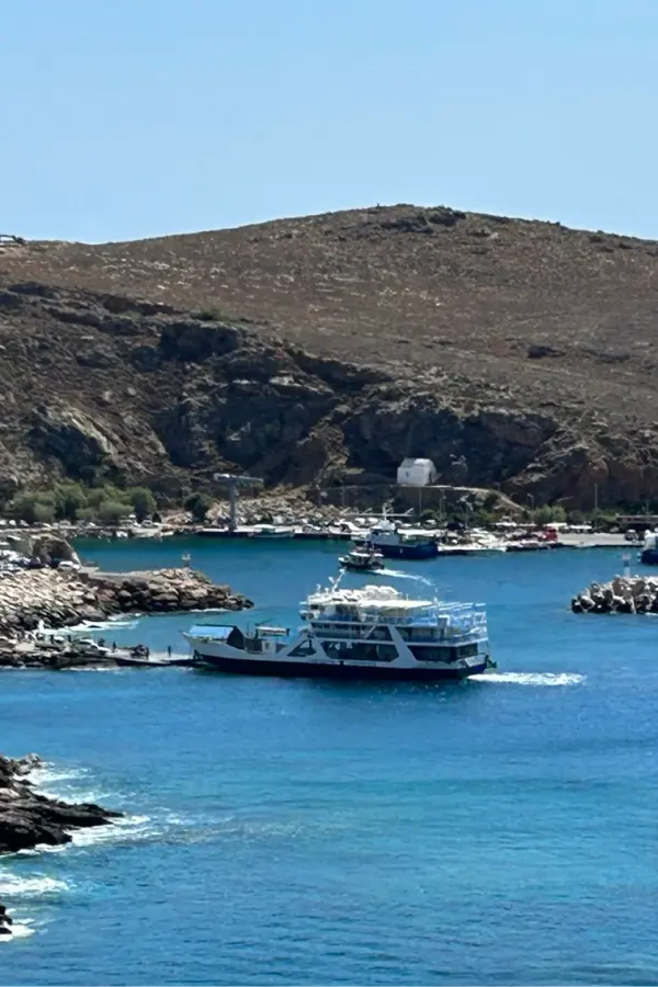 Rugged mountains meeting the deep blue sea near Sfakia, southern Crete